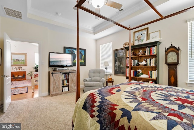 13 Doddington Blvd, Medford, NJ 08055 - bedroom featuring carpet, crown molding, and ceiling fan