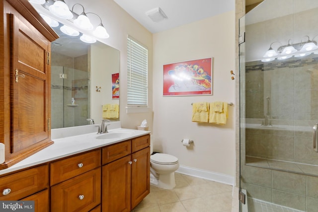 13 Doddington Blvd, Medford, NJ 08055 - full bath with vanity, tile patterned floors, and a shower stall