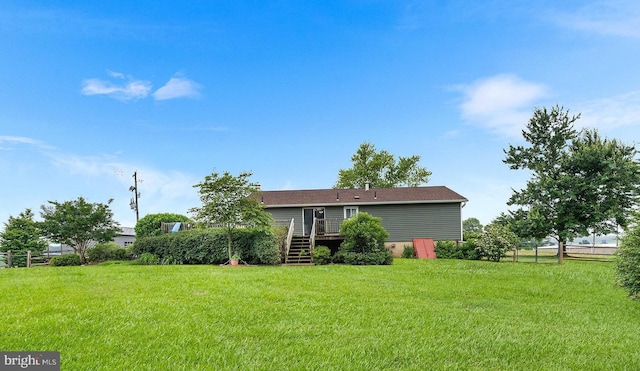 18747 Five Forks Rd, Stewartstown, PA 17363 - back of property featuring stairway and a wooden deck