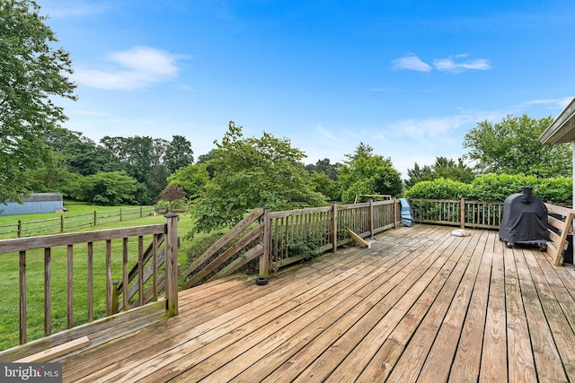 18747 Five Forks Rd, Stewartstown, PA 17363 - wooden terrace featuring a lawn and a grill