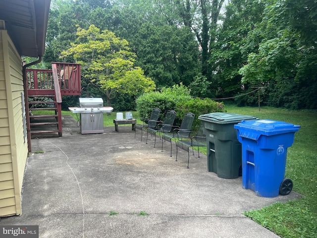 300 W New St, Glassboro, NJ 08028 - view of patio with grilling area and stairs