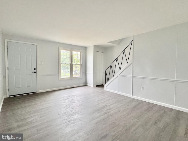 1504 Bonwood Rd, Wilmington, DE 19805 - entryway featuring wood finished floors and stairs