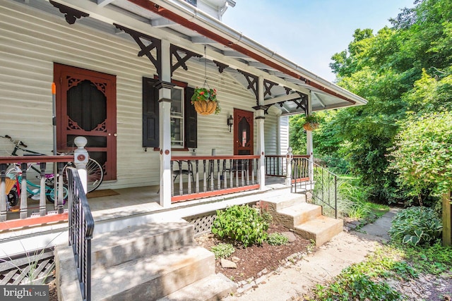 114 E Ashland St, Doylestown, PA 18901 - view of exterior entry featuring a porch