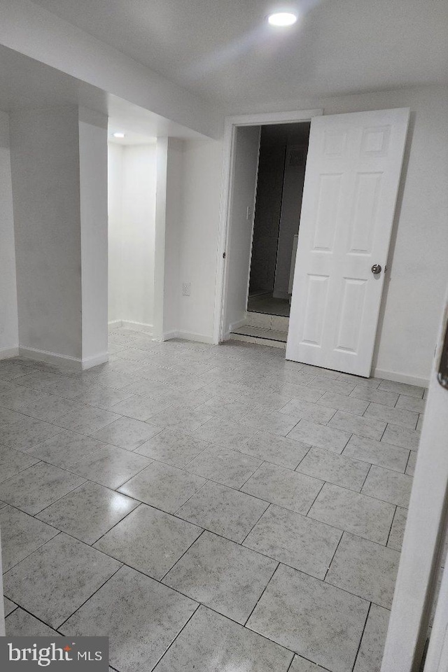 25 N 28th St, Camden, NJ 08105 - finished basement with recessed lighting and tile patterned floors