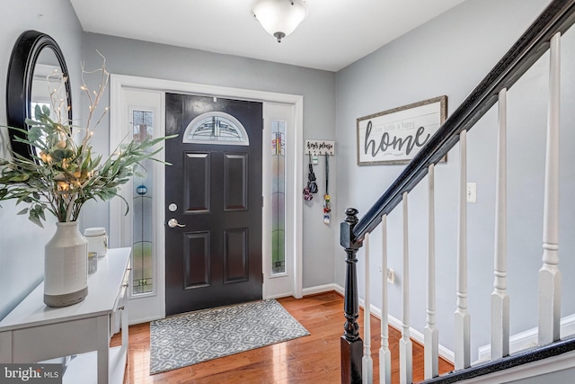 107 Pelican Cv, Stafford, VA 22554 - entryway with stairs and light wood-style floors