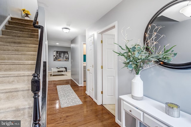 107 Pelican Cv, Stafford, VA 22554 - corridor with wood finished floors and stairs