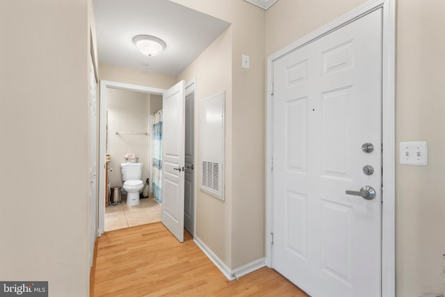 12000 Market St Unit 378, Reston, VA 20190 - foyer with light wood-style flooring and baseboards