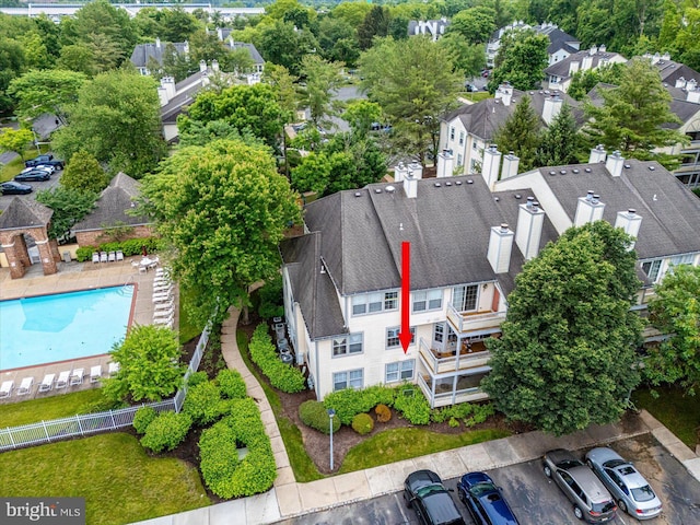108 Wrangel Ct Unit 1, Princeton, NJ 08540 - drone / aerial view of a pool area