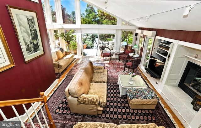 1722 Swamp Pike, Gilbertsville, PA 19525 - sunroom with track lighting and lofted ceiling
