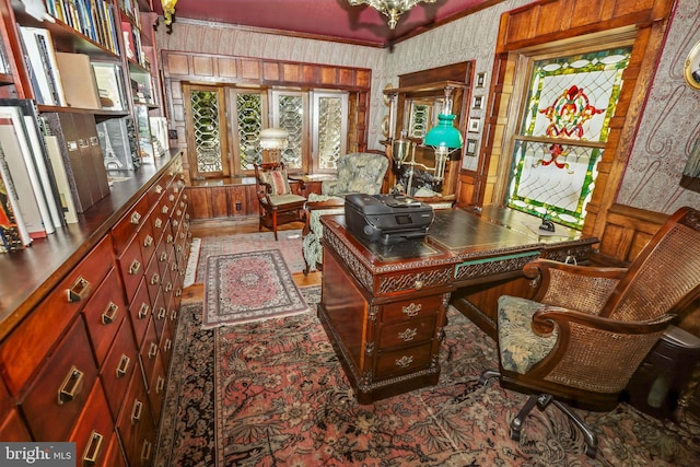 1722 Swamp Pike, Gilbertsville, PA 19525 - home office featuring wallpapered walls