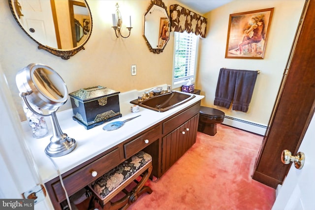 1722 Swamp Pike, Gilbertsville, PA 19525 - bathroom with a baseboard radiator and vanity