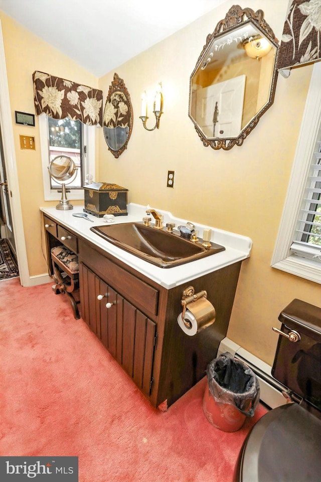 1722 Swamp Pike, Gilbertsville, PA 19525 - bathroom with vanity and lofted ceiling