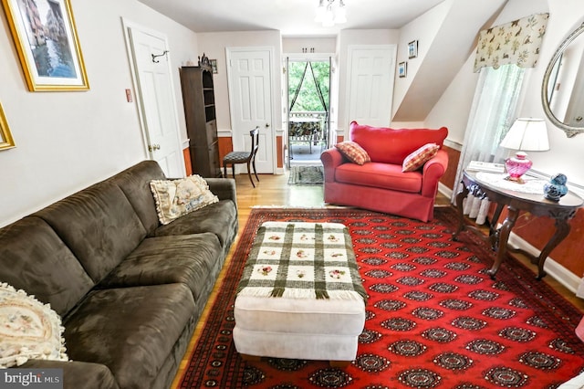 1722 Swamp Pike, Gilbertsville, PA 19525 - living room with wood finished floors and baseboards