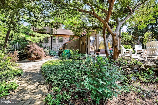 1722 Swamp Pike, Gilbertsville, PA 19525 - view of yard with a sunroom and a patio area