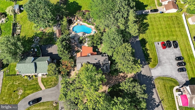 1722 Swamp Pike, Gilbertsville, PA 19525 - aerial view of property's location featuring a pool area
