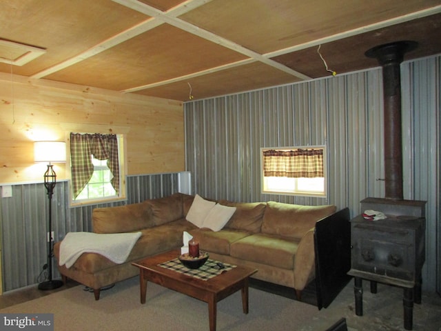 293 Snow Shoe Mountain Forest Rd, Snow Shoe, PA 16874 - living room with a wood stove