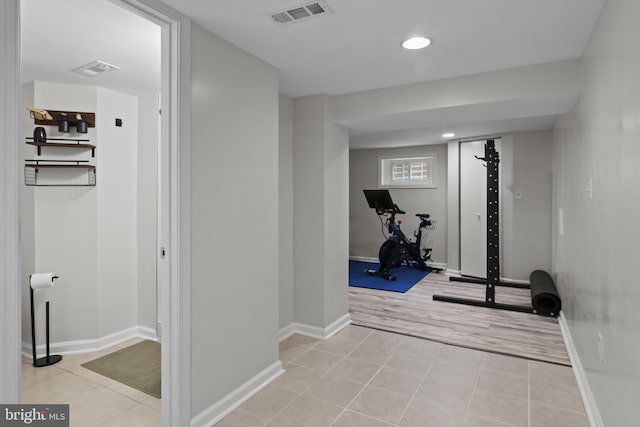 5117 Duel Pl, Capitol Heights, MD 20743 - workout area featuring tile patterned flooring and recessed lighting