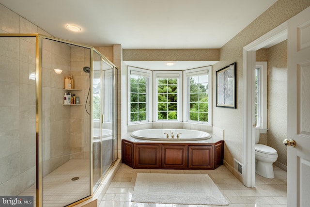 4 Taylor Chase Ln, West Chester, PA 19382 - bathroom with a shower stall, a garden tub, and tile patterned flooring