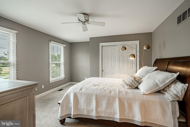 4 Taylor Chase Ln, West Chester, PA 19382 - bedroom featuring light carpet, a closet, and ceiling fan