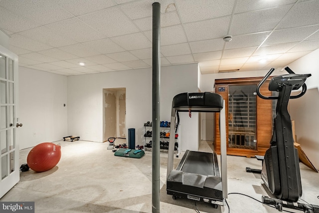 4 Taylor Chase Ln, West Chester, PA 19382 - exercise room with a drop ceiling