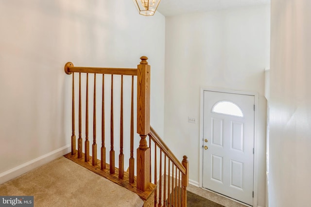 8 Tatler Pl, Owings Mills, MD 21117 - carpeted foyer entrance featuring baseboards