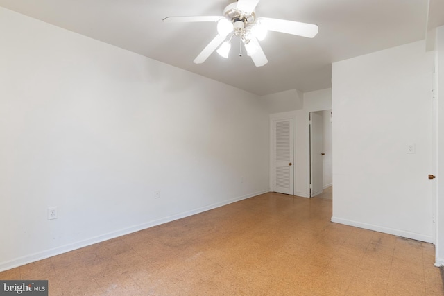 542 7th St SE, Washington, DC 20003 - spare room with light flooring and ceiling fan