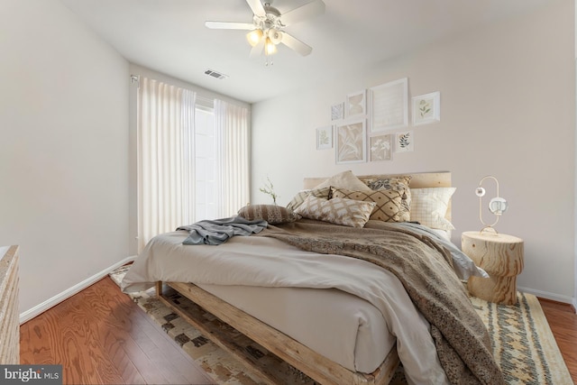 9480 Virginia Center Blvd Unit 327, Vienna, VA 22181 - bedroom featuring wood finished floors and ceiling fan
