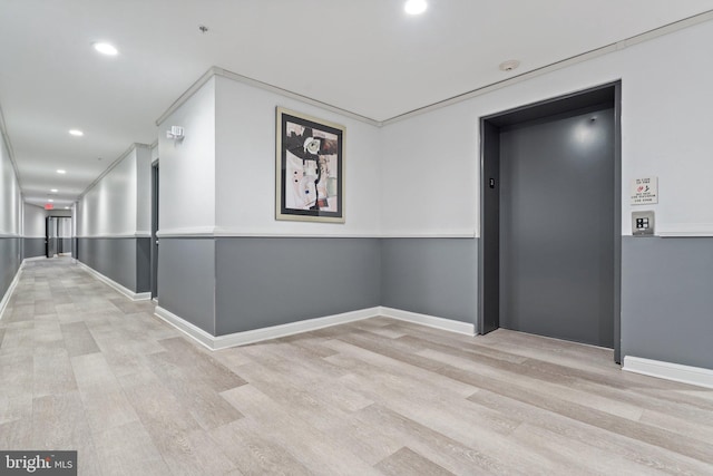 9480 Virginia Center Blvd Unit 327, Vienna, VA 22181 - hallway with recessed lighting, light wood finished floors, and elevator