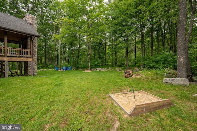 45 Marble Way, Mc Henry, MD 21541 - view of grassy yard featuring a deck