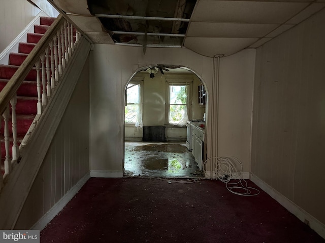 1031 N Ashburton St, Baltimore, MD 21216 - foyer with baseboards and stairs