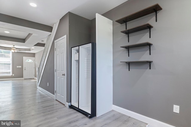 1955 N Collington Ave, Baltimore, MD 21213 - hallway with light wood-type flooring and recessed lighting