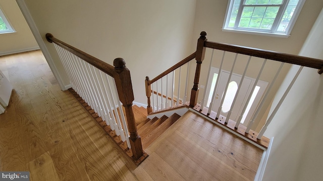 112 Pine Crest Ln, Gordonsville, VA 22942 - staircase with wood finished floors and healthy amount of natural light