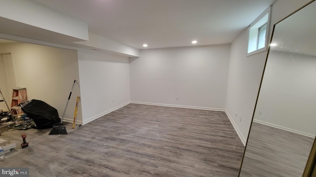 112 Pine Crest Ln, Gordonsville, VA 22942 - basement featuring wood finished floors and recessed lighting