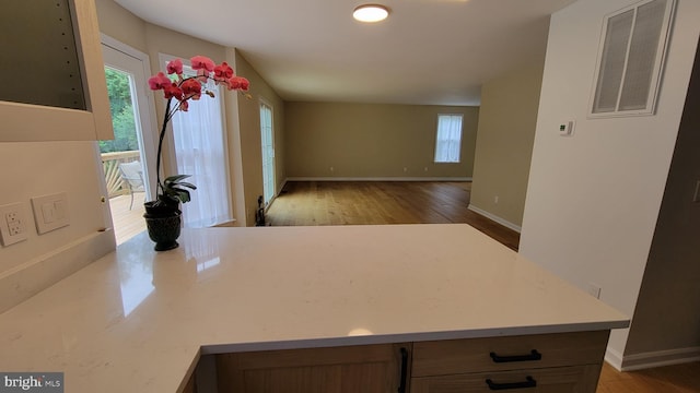 112 Pine Crest Ln, Gordonsville, VA 22942 - kitchen with wood finished floors, light countertops, and open floor plan
