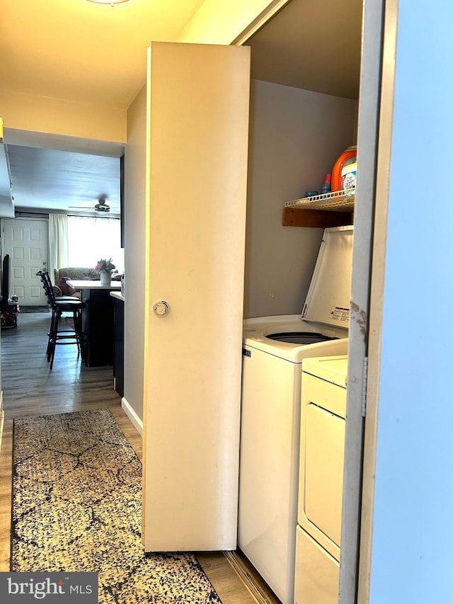 13085 Bustleton Ave Unit 612A, Philadelphia, PA 19116 - washroom with independent washer and dryer and light wood finished floors