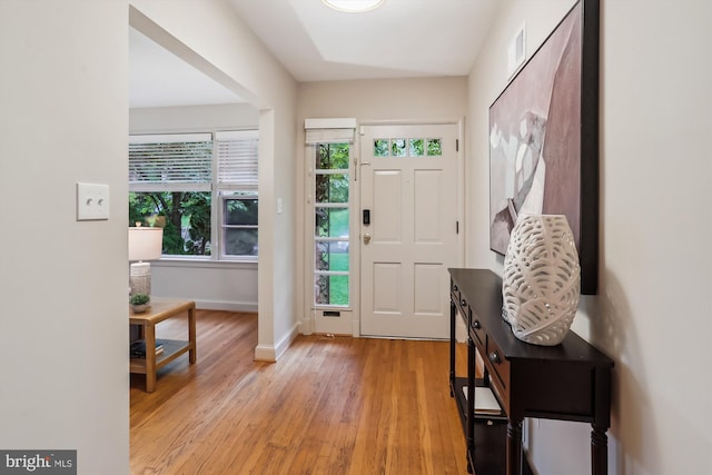 1407 Crestridge Dr, Silver Spring, MD 20910 - foyer featuring light wood finished floors and baseboards