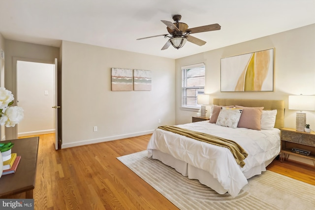 1407 Crestridge Dr, Silver Spring, MD 20910 - bedroom featuring light wood-style floors and ceiling fan