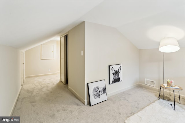 1407 Crestridge Dr, Silver Spring, MD 20910 - additional living space featuring vaulted ceiling and carpet floors
