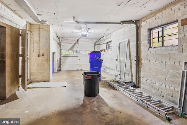 1407 Crestridge Dr, Silver Spring, MD 20910 - garage featuring concrete block wall
