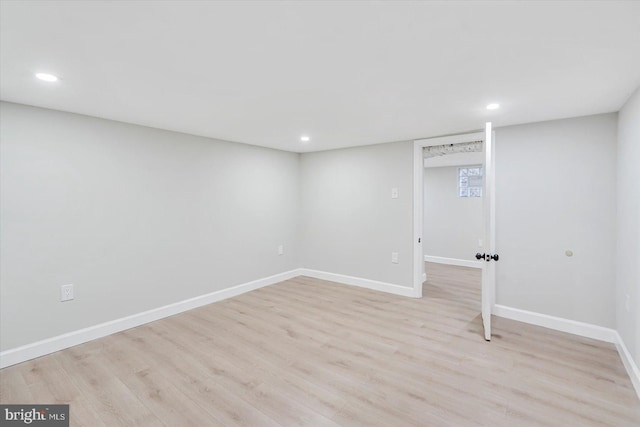 1635 Montpelier St, Baltimore, MD 21218 - finished below grade area featuring recessed lighting and light wood-style floors