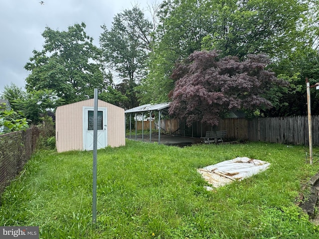 1625 5th St, Ewing, NJ 08638 - fenced backyard with a storage unit