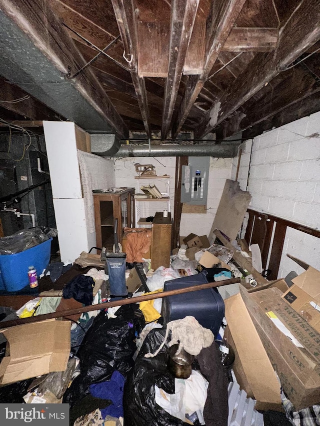 5014 Nash St NE, Washington, DC 20019 - unfinished below grade area featuring electric panel