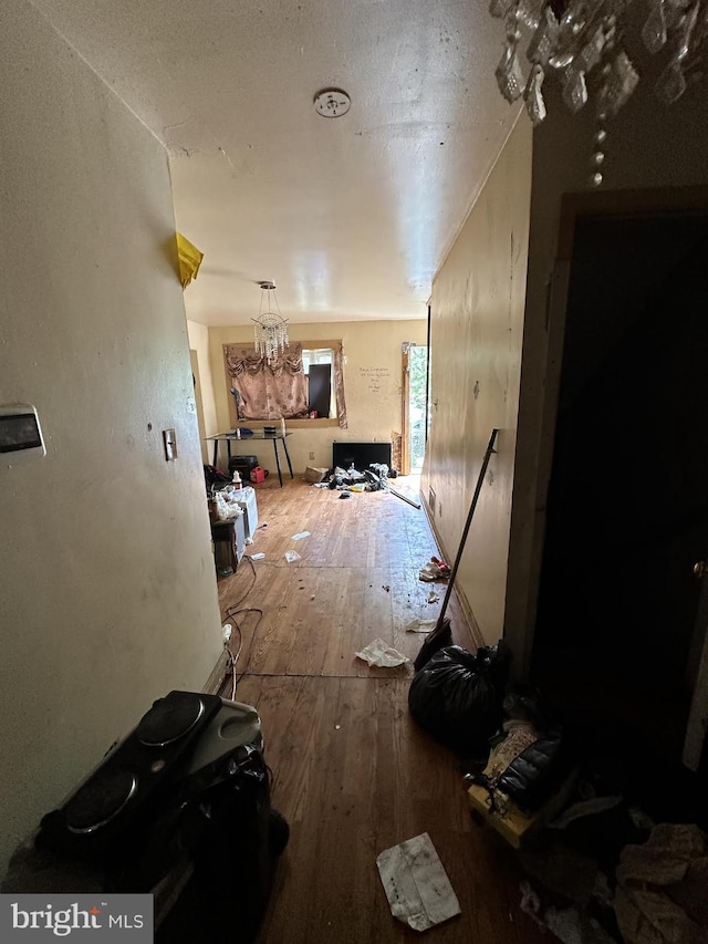 5014 Nash St NE, Washington, DC 20019 - hallway with hardwood / wood-style flooring
