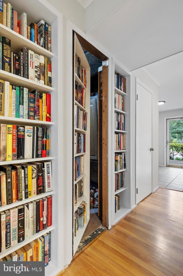 8306 Winslow Ave, Springfield, VA 22152 - hall with wood finished floors and built in features