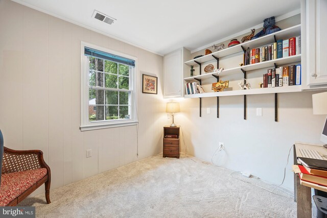 8306 Winslow Ave, Springfield, VA 22152 - sitting room featuring carpet and crown molding