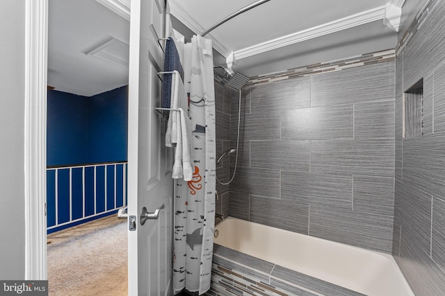 3436 Caledonia Cir, Woodbridge, VA 22192 - bathroom featuring shower / bath combination with curtain