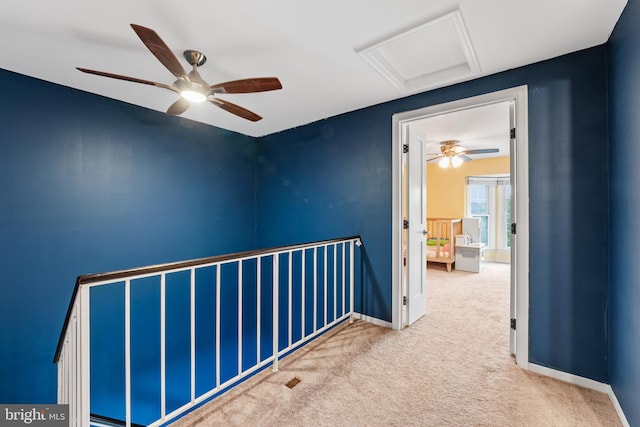 3436 Caledonia Cir, Woodbridge, VA 22192 - carpeted empty room featuring attic access and a ceiling fan