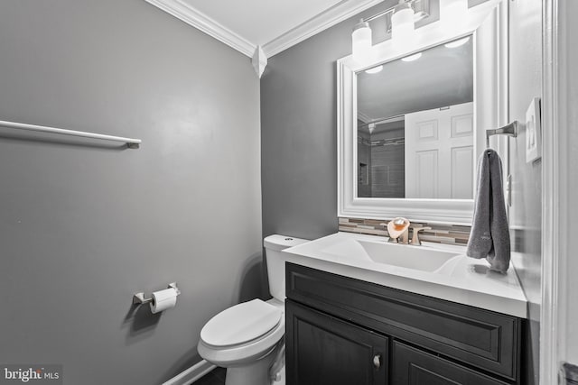 3436 Caledonia Cir, Woodbridge, VA 22192 - full bath with ornamental molding, vanity, and tasteful backsplash