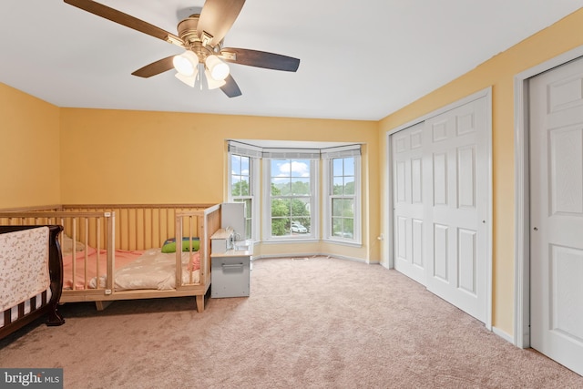 3436 Caledonia Cir, Woodbridge, VA 22192 - bedroom featuring carpet flooring, a ceiling fan, and a closet