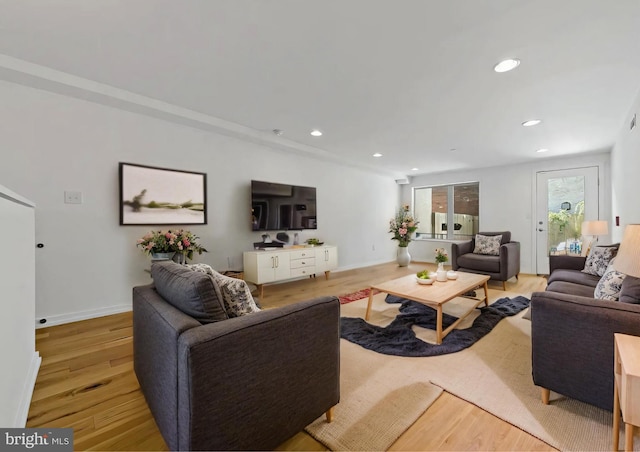 2538 W Girard Ave Unit A, Philadelphia, PA 19130 - living area featuring wood finished floors and recessed lighting